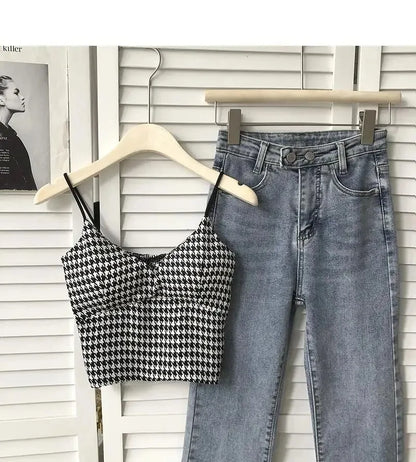 Crop Top Women Sexy Wireless Push Up Padded Tank Top Slim Was Thin Sports Summer Camisole 2023 New