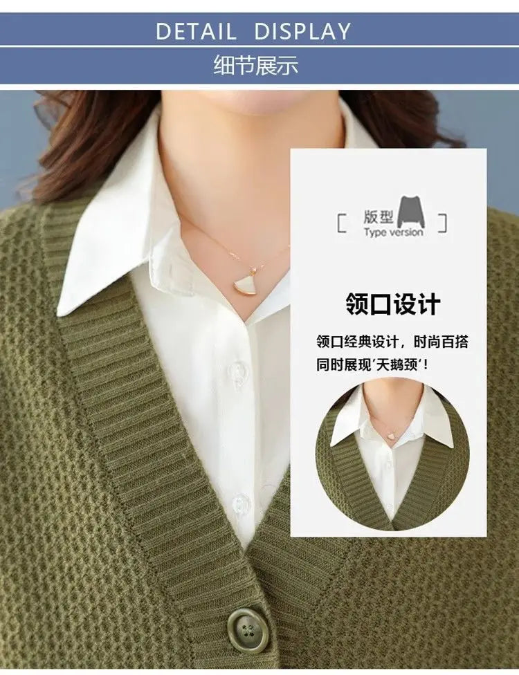 Fashion Fall Winter Clothes Woman Knitwear Top Buttons Long Sleeve Jacket For Women Sweater Tops Casual Ladies Cardigan Coat