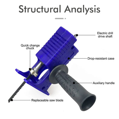 Electric Drill Modified To Electric Saws Reciprocating Saw Adapter Accessory Electric Saws Drill to Jig Saws Wood Cutting Tools