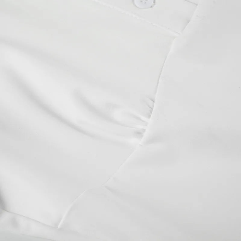 Turn-down Collar T Shirts For Women Streetwear Short Sleeve Crop Top Y2k Clothes Buttons Tshirt Solid Camisetas Slim Ropa Mujer