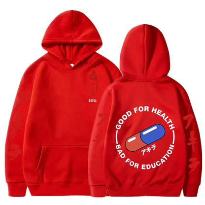 Hoodies Japanese Anime Akira Print Sweatshirts Men Women Unisex Fashion Sweatshirt Oversized Hoodie long Sleeves Pullover Coat