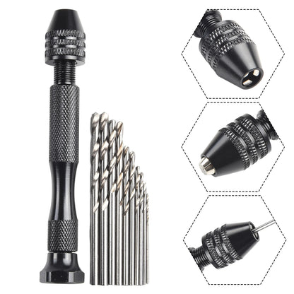 0.3-3.2mm  Small Hand  Drill Set  Woodworking Drilling Tools For Models Hobby DIY Jewelry Craft Hand Manual Drill Bit