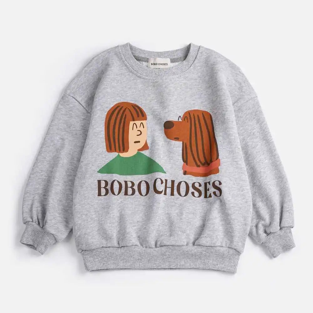 Kids Clothing 26 Boys Girls Hoodie Round Neck Plus Velvet Sweatshirt Girls Winter Clothes Boys Baby Tops Coat Child Clothing