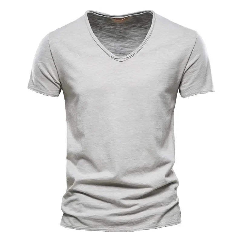 100% Cotton Men T-shirt Casual Soft Fitness Summer Thin T-shirts Men&