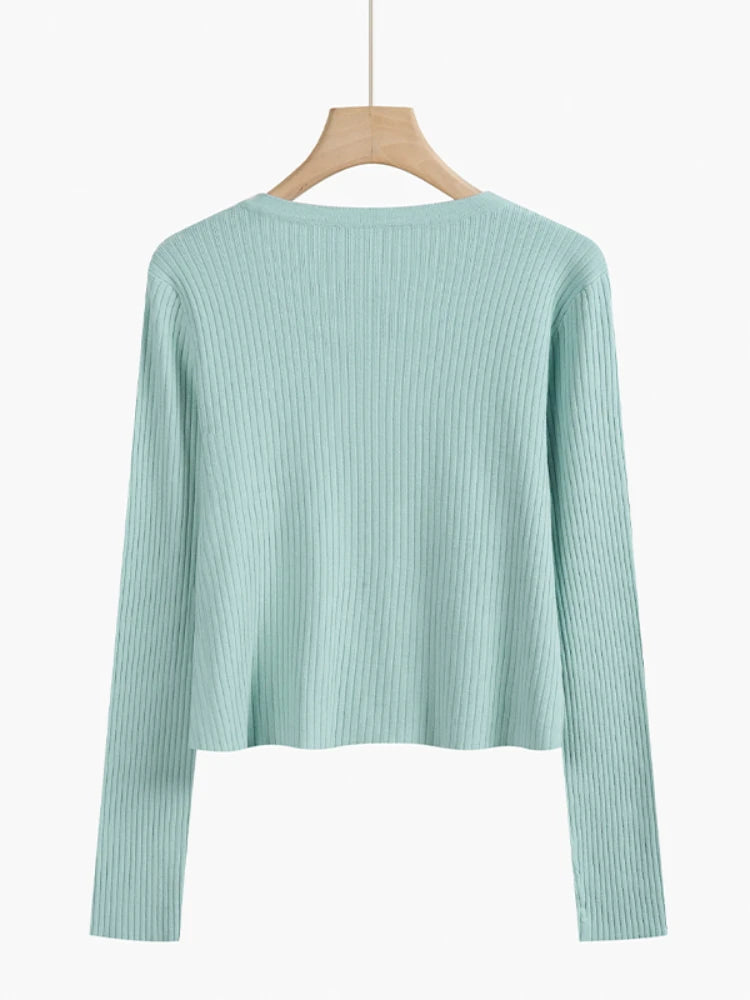 2026 Fashion Women Sweater Female Cardigan Thin Outerwear Short Short Design Sweater Long-sleeve Small Cape Blusa Feminina