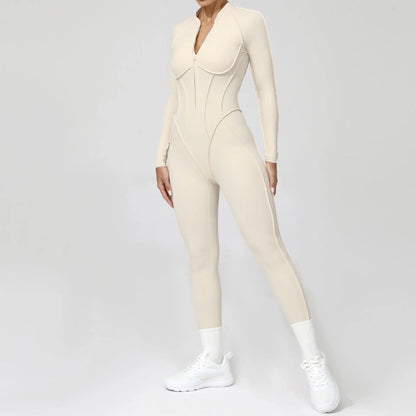 Yoga Suit Gym Set Women Training Sportswear Fitness Long Sleeved Sports Jumpsuit Women Push Up Female Workout Clothes Bodysuits