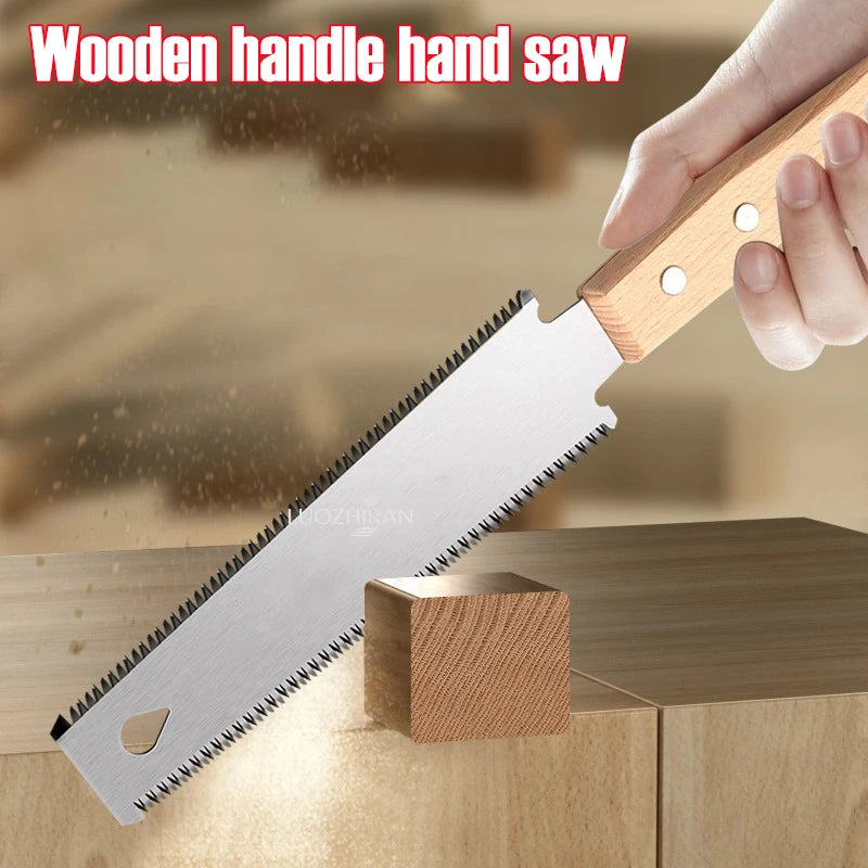  Hand Saw Single/Double Sided Serrated Flexible Edge Blade for Sawing Trimming Gardening Cutting Wood PVC Woodworking Hand Tool