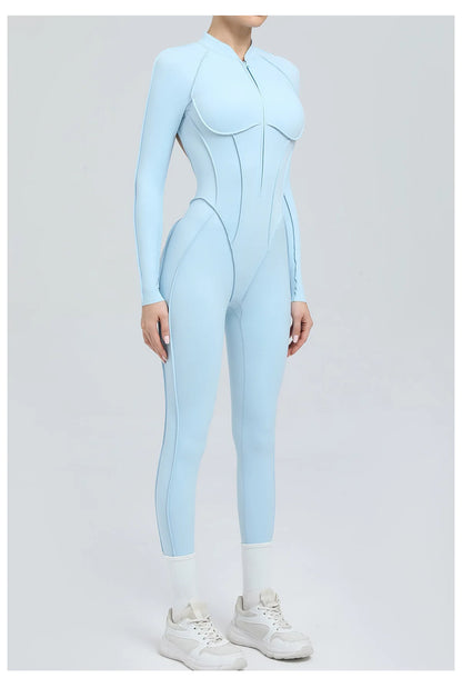 Yoga Suit Gym Set Women Training Sportswear Fitness Long Sleeved Sports Jumpsuit Women Push Up Female Workout Clothes Bodysuits