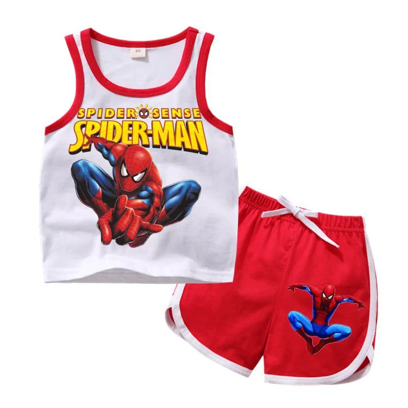Verano T-shirts Girls Boys Graphic Pure CottonTee Cartoon Anime Clothing Sleeveless Tops