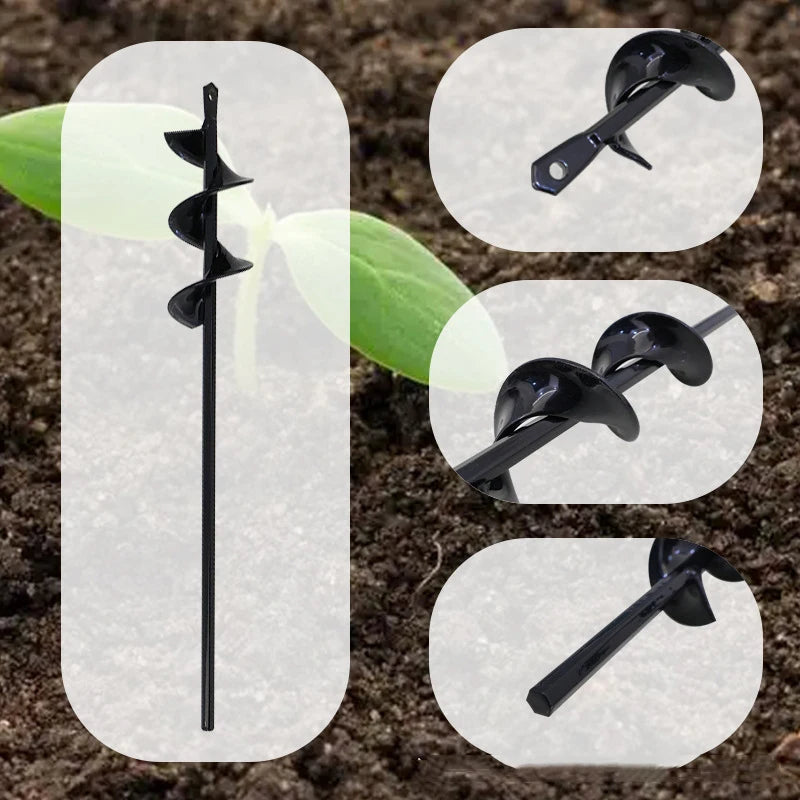 Ground Drill Bit - Detachable Spiral Rod - Garden Vegetable Loosening, Soil Planting, Seedling Transplanting Tools
