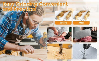 Drill Bit Sharpener Multipurpose Drill Bits Grinding Sharpener, Portable Drill Grinder Grinding Tool, Powered by Electric Drills