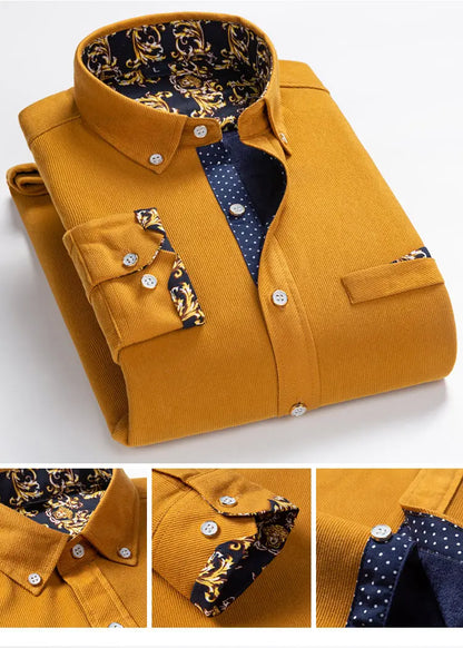 Mens Clothing Shirt For Men Long Sleeve Casual Shirt Winter Camisas Blouse Men&