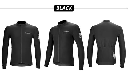 DAREVIE Cycling Jersey Winter Thermal Fleece Cycling Jersey Men Long Sleeve Hot Warm Soft Brushed Breathable Bicycle Clothing