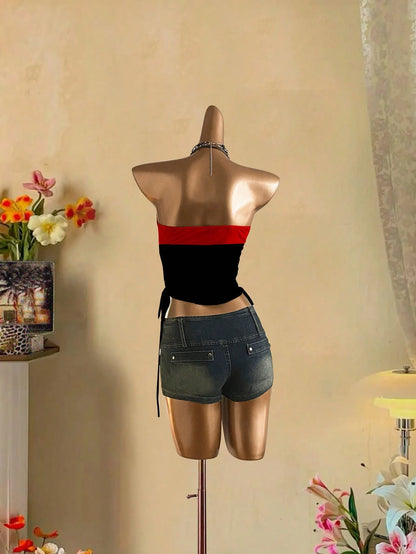 cropped top  ，Women&