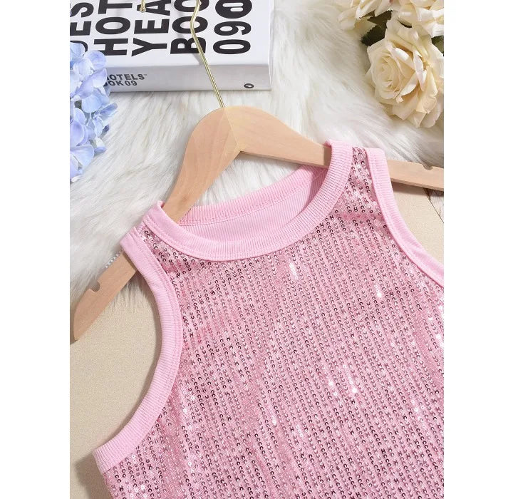 Tank Top for Women 2025 Summer New Pearl Leopard Print Small Sleeveless T-shirt Sexy Exposed Navel and Waist Color Blocked Vest
