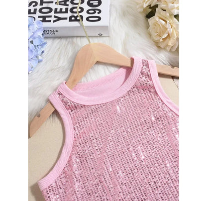 Tank Top for Women 2025 Summer New Pearl Leopard Print Small Sleeveless T-shirt Sexy Exposed Navel and Waist Color Blocked Vest