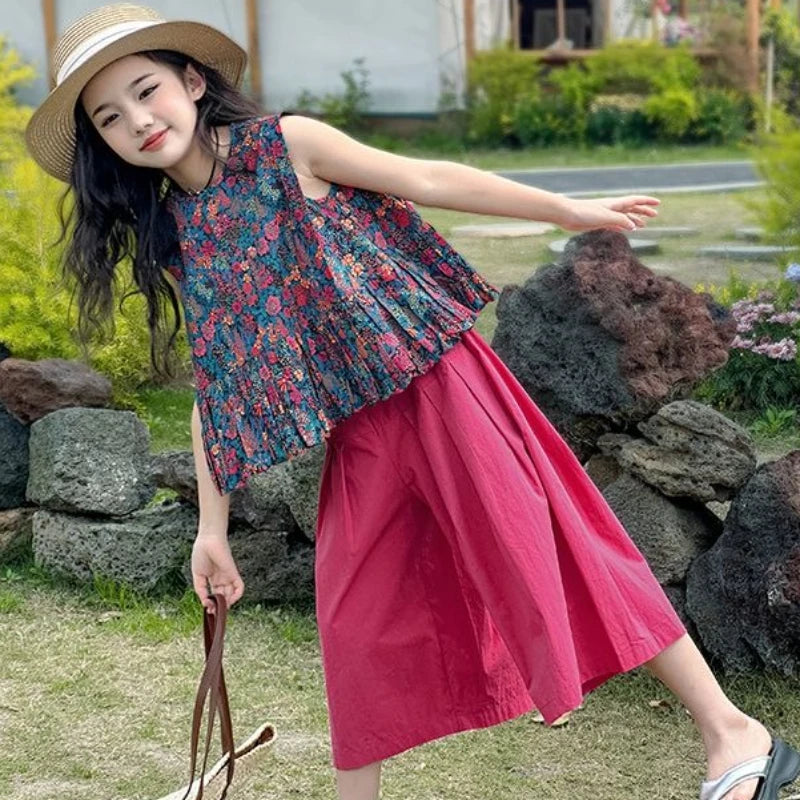 Kids Girl Clothes Summer Suits for Girls 12 14 Years Old Clothing Sets 4 7 Children 11 Korean Children&