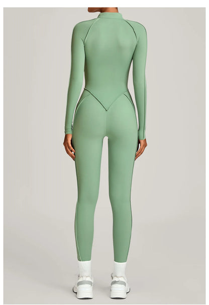 Yoga Suit Yoga Bodysuit Gym Set Women Sportswear Fitness Long Sleeve Sports Jumpsuit Female Workout Clothes One-piece Tracksuits