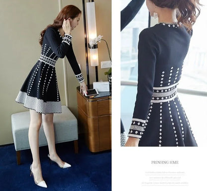 Fashion Woman Long Sleeve Dress Midi Dresses for Women Elegant and Pretty Casual Youth Summer 2025 Autumn Winter Luxury Clothing