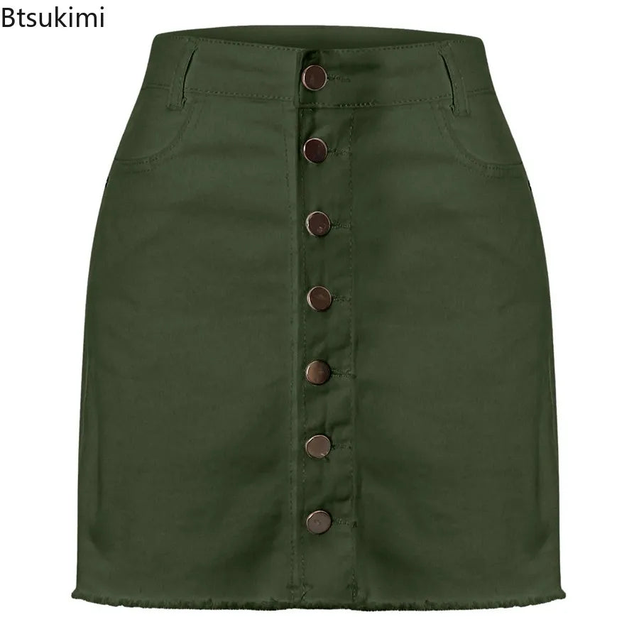 Jeans Skirt Women Shorts Comfortable Soft Breathable Denim Short Skirts Elastic Fashionable Hip Skirt Ruffle Table Skirt Female