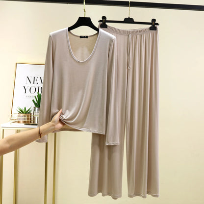 Pijama Feminina New Modal Comfort Sleepwear For Sleeping Clothes Long Sleeve Pant Set Women&