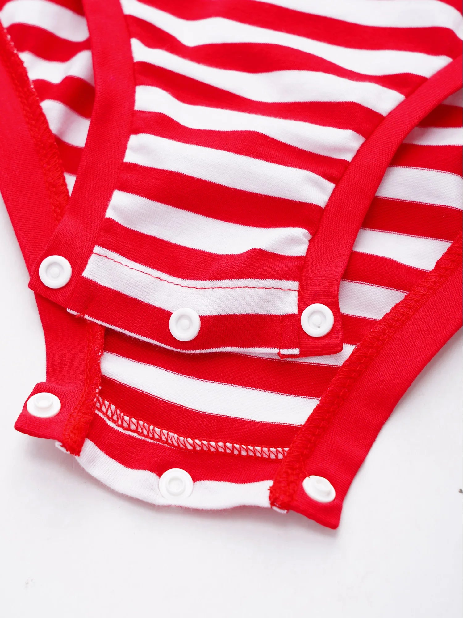 Kids Boys Girls Special Needs Adaptive Clothing Round Neck Short Sleeve Press Buttons Open Crotch Striped Leotard Bodysuit