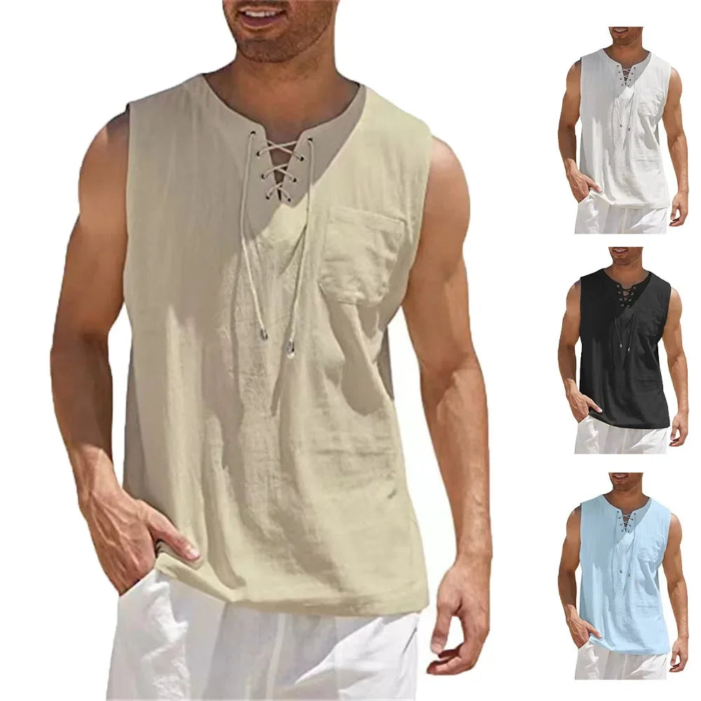 2026 Cotton Linen Shirts Men&