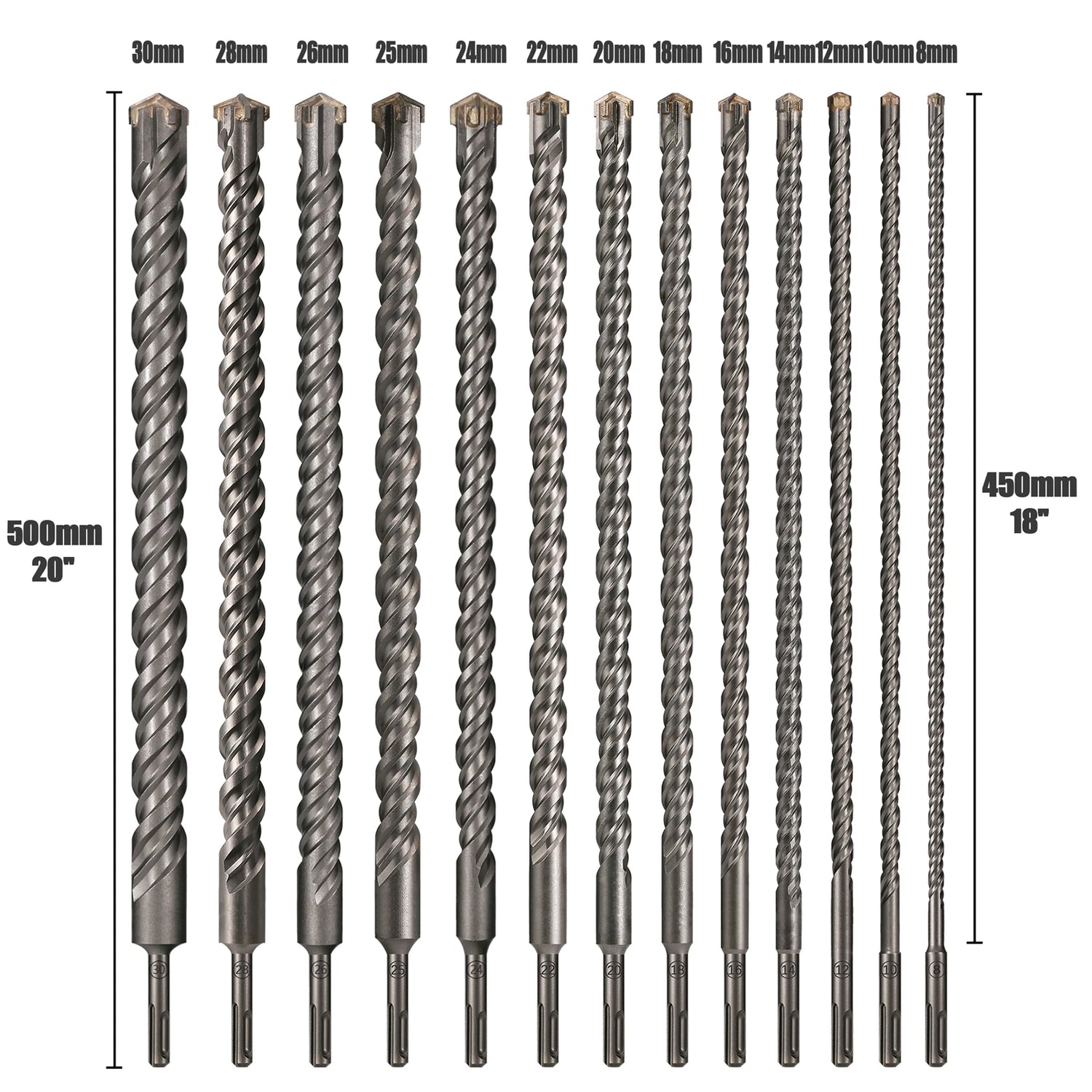 Extended Cross Electric Hammer Drill 110-500mm SDS Plus Through Wall Reinforced Concrete Hard Alloy Four Blade Impact Drill Bit