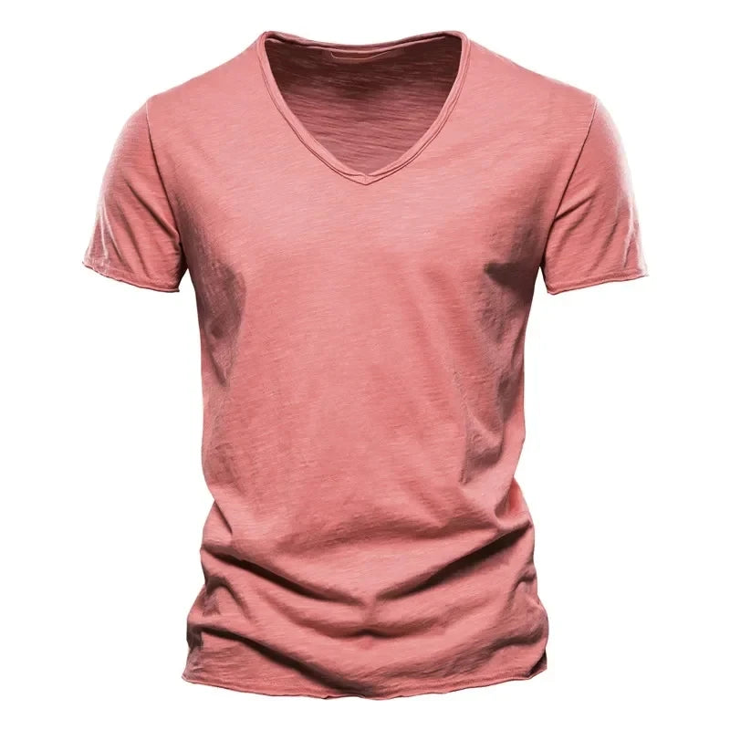 100% Cotton Men T-shirt Casual Soft Fitness Summer Thin T-shirts Men&