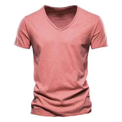100% Cotton Men T-shirt Casual Soft Fitness Summer Thin T-shirts Men&