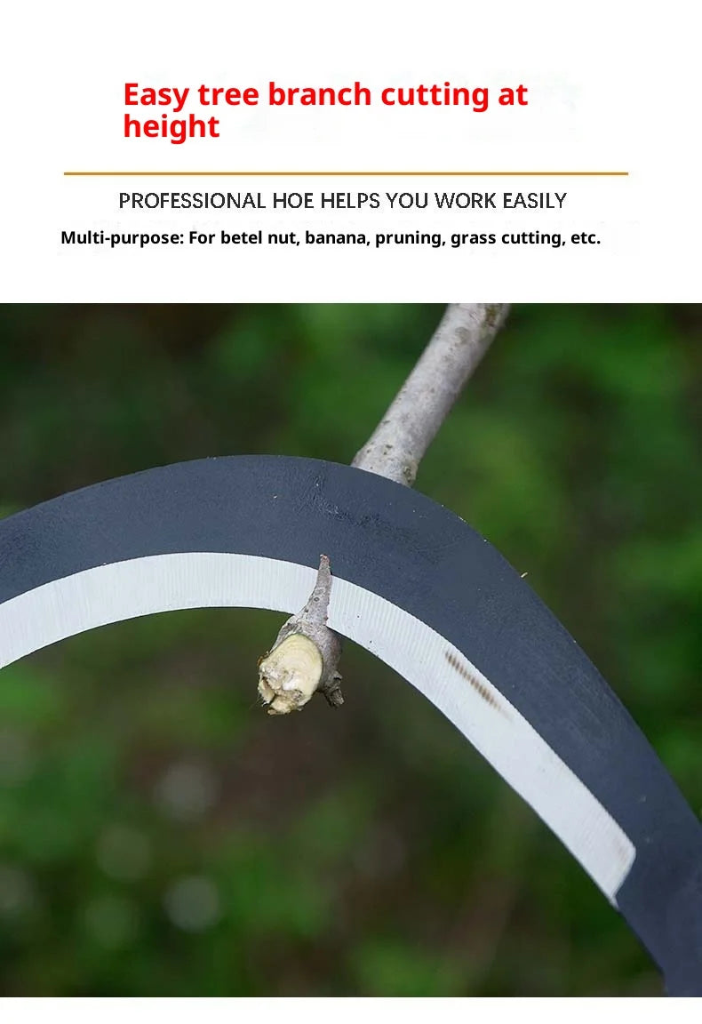 Hand forged tree branch cutting tools, gardening pruning tools, multi-purpose gardening tools