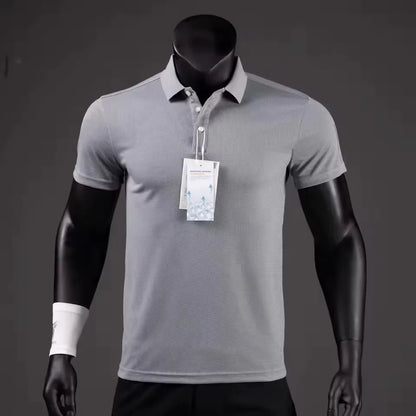 Polo Shirt Men Casual Solid Breathable Shirt Summer Sportswear Quick Dry Jerseys Tops Camisa Polo Shirts Reflective Strip Sleeve