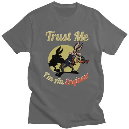 Custom Trust Me Im An Engineer T Shirts for Men 100% Cotton Tee Tops Tshirt Short-Sleeve Fashion T-shirt