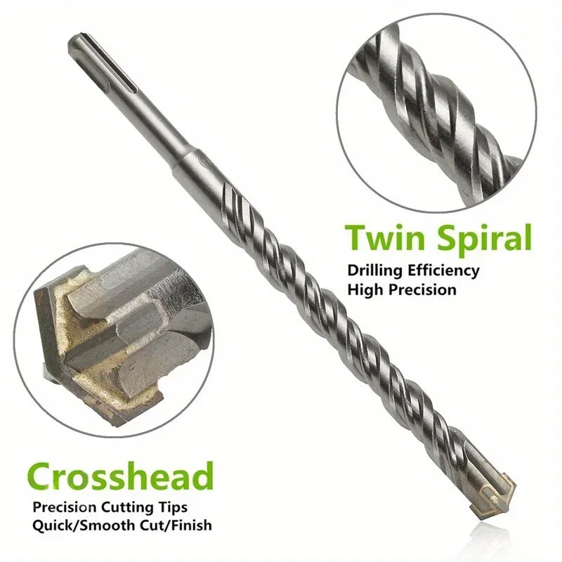 5/6/8/10/12/14/16mm Concrete SDS Plus Drill Bit Cross Electric Hammer Drill Bits for Masonry Concrete Rock Stone