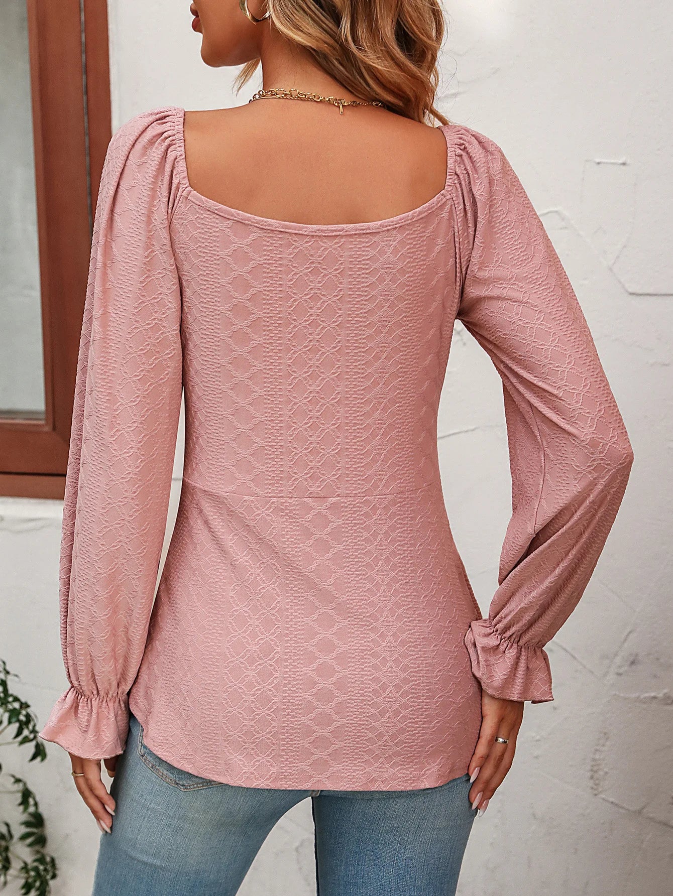 Fashion A Line Women Blouse Sexy V-Neck Drawstring Waist Long Sleeve T-Shirt Lady Elegant Spring Autumn Tops