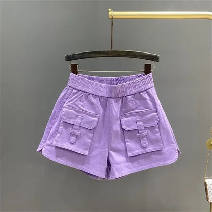 High Waist Wide Shorts for Women Casual Short Pants Woman New In Low Price Y2k Harajuku Aesthetic Trend 2025 Cheap Stretchy Hot