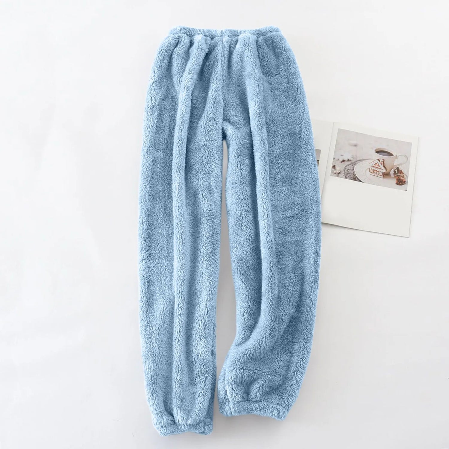 Pajamas Pants For Women Warm Winter Solid Color Sleepwear Pyjamas Plush Pants Women Nightwear Fashionable Home Wear