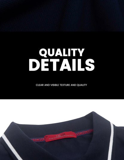 New Men Polo Shirts Short Sleeve Polo Collar Patchwork Solid Men&