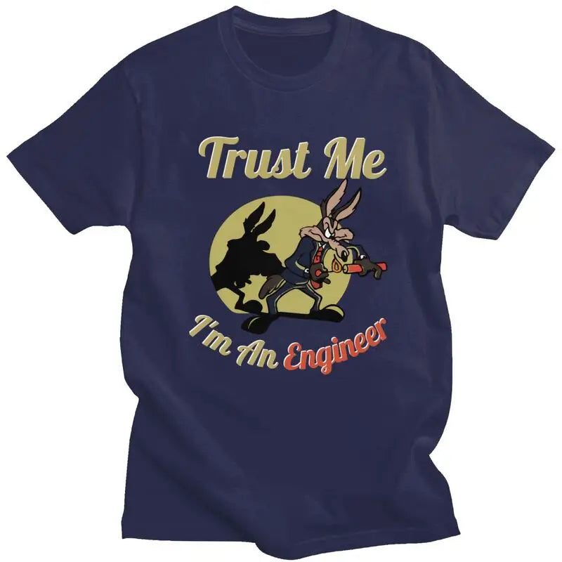 Custom Trust Me Im An Engineer T Shirts for Men 100% Cotton Tee Tops Tshirt Short-Sleeve Fashion T-shirt