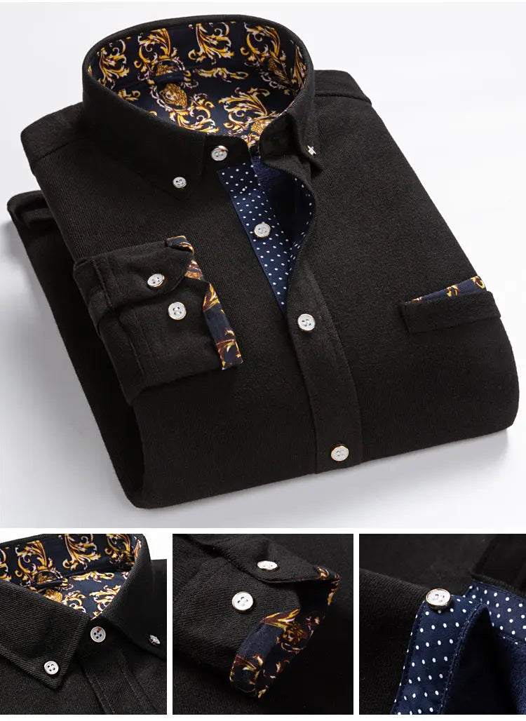Mens Clothing Shirt For Men Long Sleeve Casual Shirt Winter Camisas Blouse Men&