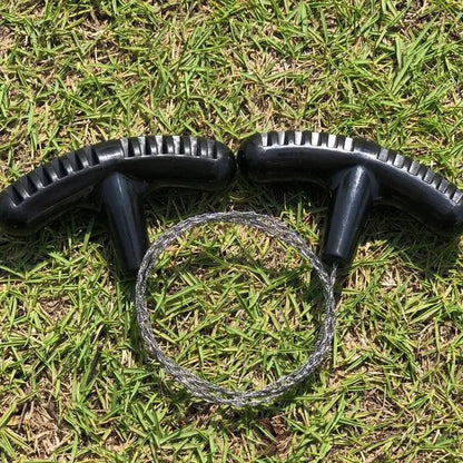 Portable Stainless Steel Wire Saw with Finger Handle Outdoor Camping Hiking Pocket Manual Cutting Chain Saws Survive Tool