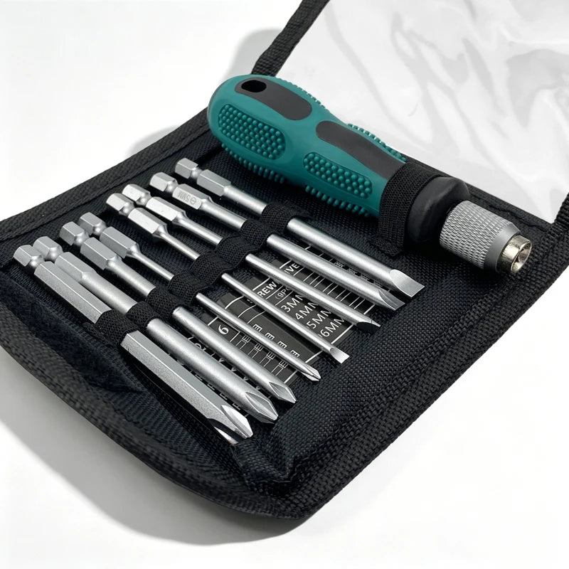 9pcs/set Screwdriver Set Slotted Phillips Screw Driver Magnetic Electrical Home Repair Hand Tool Kit