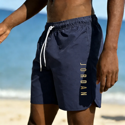 Summer sunshine beach shorts, summer swimming, fitness, fast drying breathable shorts, drawstring tied beach shorts