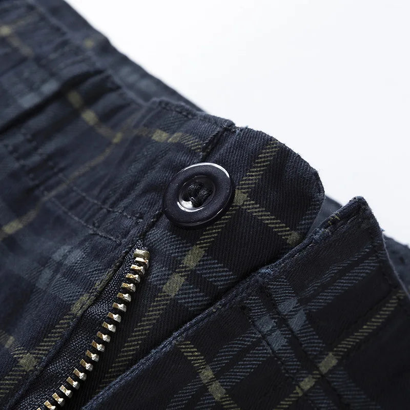 Men Shorts 2023 Fashion Plaid Beach Shorts Mens Casual Camo Camouflage Shorts Military Short Pants Male Bermuda Cargo Overalls