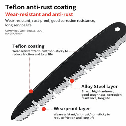 Folding Hand Saw, Multifunctional Outdoor Logging Woodworking Portable Saw, Garden Pruner for Tree Trimming, Gardening Tool