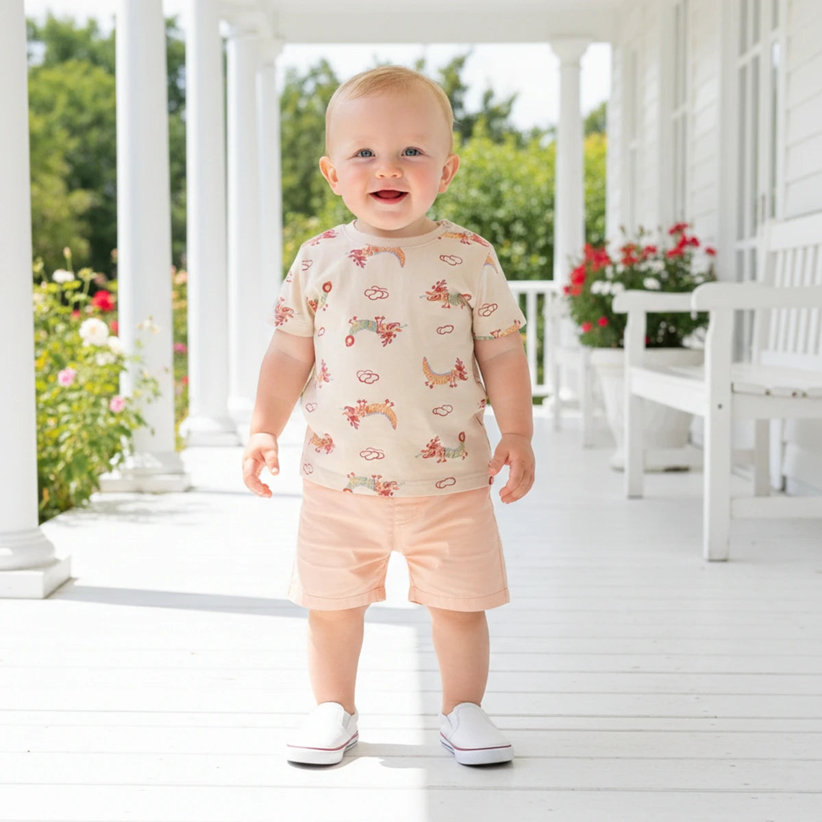 Kids Boys Girls Fashion Infants Clothing Printing T-shirt Summer