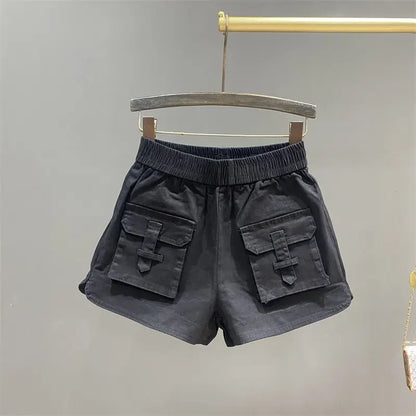 High Waist Wide Shorts for Women Casual Short Pants Woman New In Low Price Y2k Harajuku Aesthetic Trend 2025 Cheap Stretchy Hot