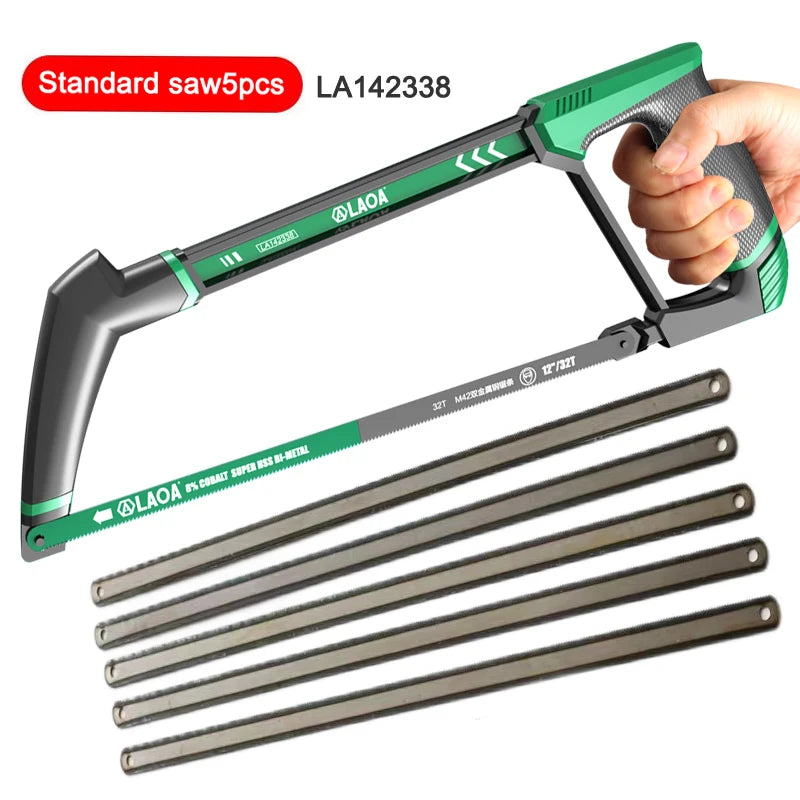 LAOA  Hacksaw 6/12 inch Frame Small Hacksaw Household Small Handheld Woodworking Hand Saw Cutting
