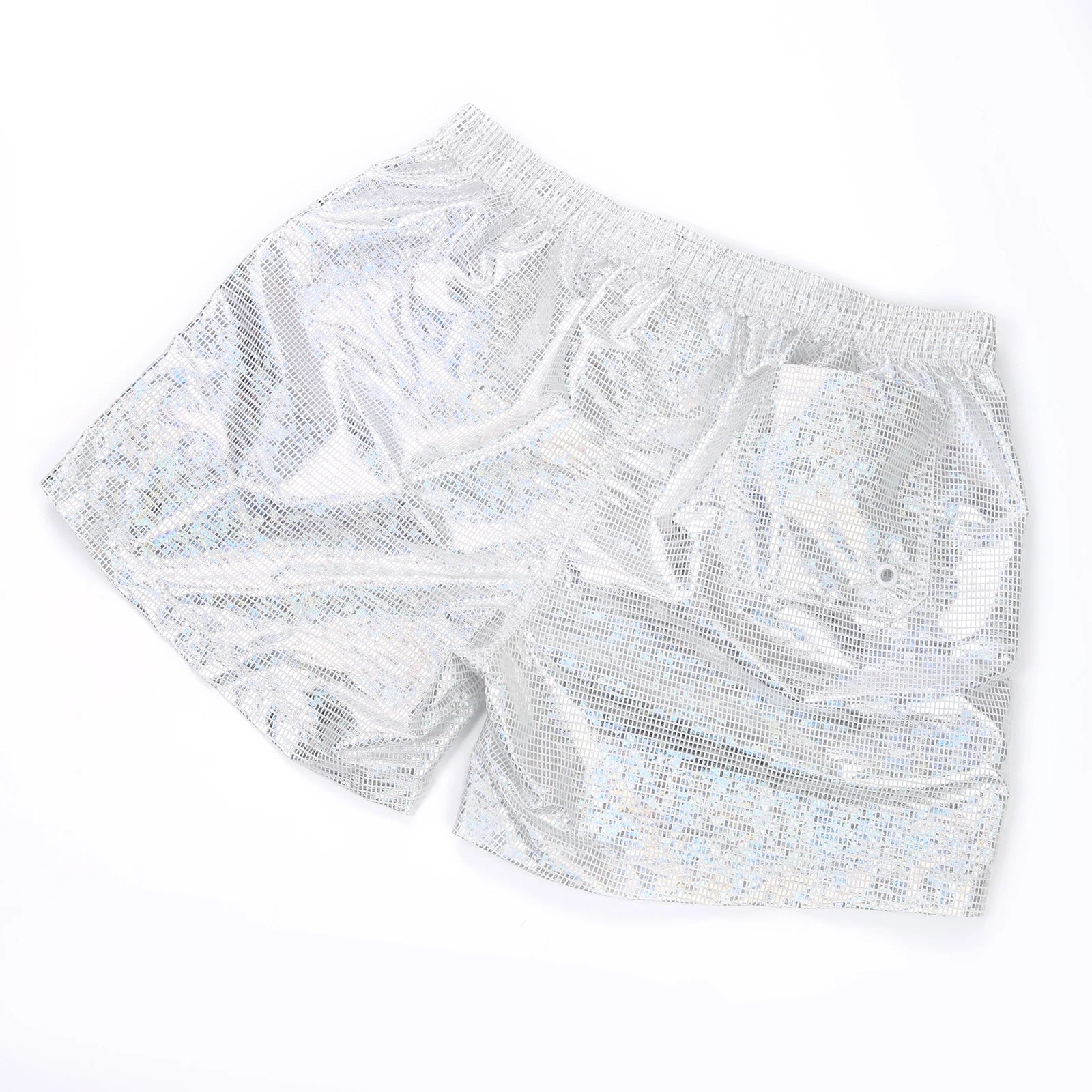 Casual Shorts Men Summer Shiny Quick-dry Beach Sports Short Pants Bottoms Man Beachwear Clothing Homewear With Pocket