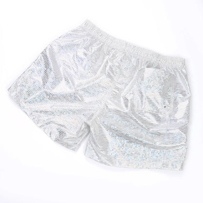 Casual Shorts Men Summer Shiny Quick-dry Beach Sports Short Pants Bottoms Man Beachwear Clothing Homewear With Pocket